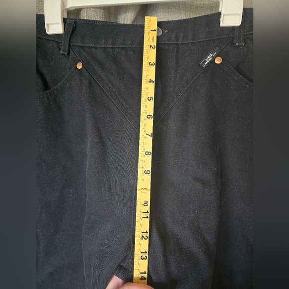 Ozark Mountain Jeans Womens (32x31) Tall Bareback High Rise Black 90s VTG Rodeo - Picture 8 of 10